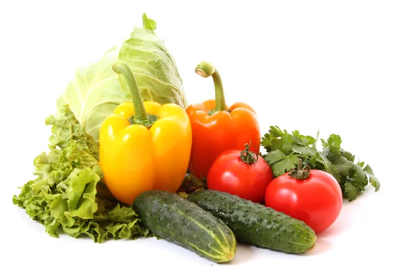 不同背景的新鲜蔬菜 — 图库照片