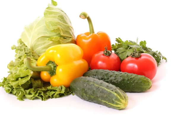 Warzywa izolowane na białym — Zdjęcie stockowe