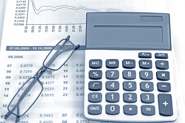Výpočet peníze kalkulačka — Stock fotografie