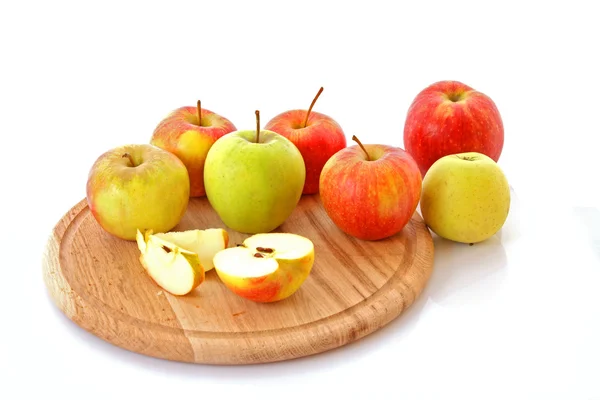 Πολλά χρώμα ώριμα μήλα — Φωτογραφία Αρχείου