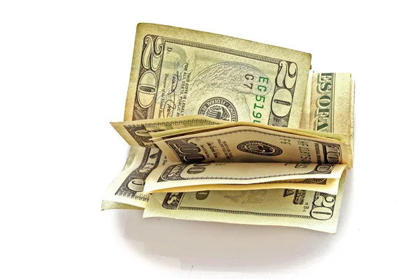 Dollar bills on a white background — Stock Photo, Image