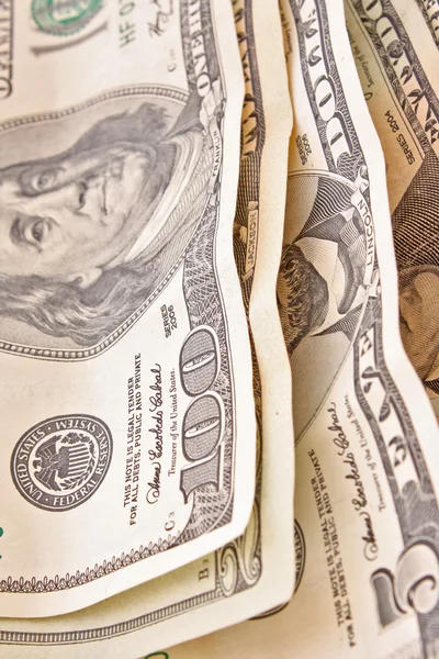 Dollar bills on a white background — Stock Photo, Image