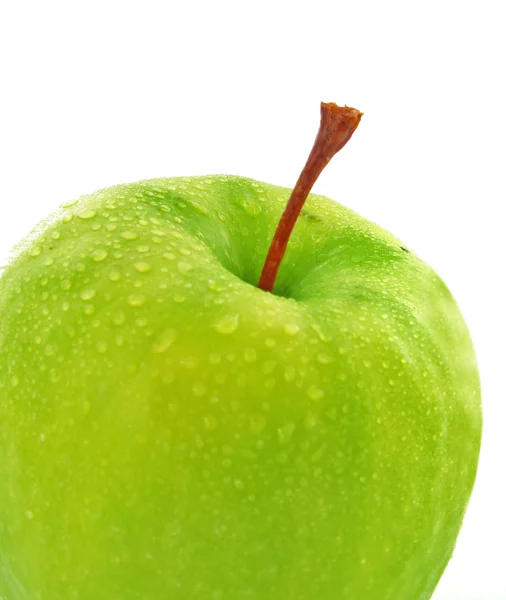 Zielone jabłko w wodzie — Zdjęcie stockowe