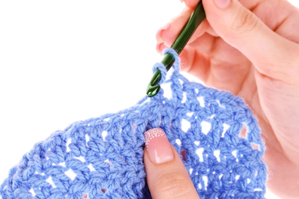 Postup pletení izolovaných na bílém — Stockfoto