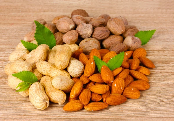 Nutmeg, kacang dan almond — Stok Foto