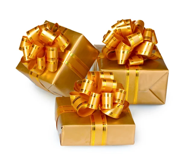 Hermosos regalos de oro —  Fotos de Stock