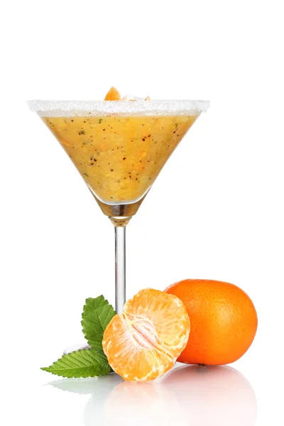 Smoothies of orange in glass — Stock Photo, Image