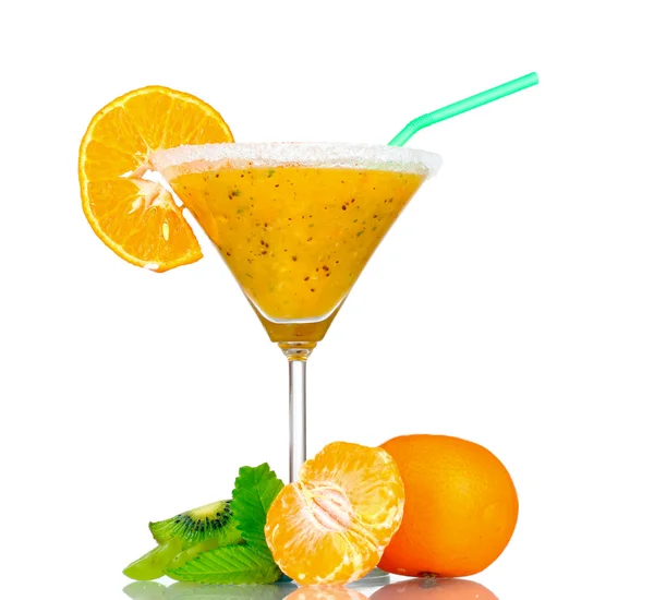 Smoothies του πορτοκαλιού, σε ποτήρι — Φωτογραφία Αρχείου