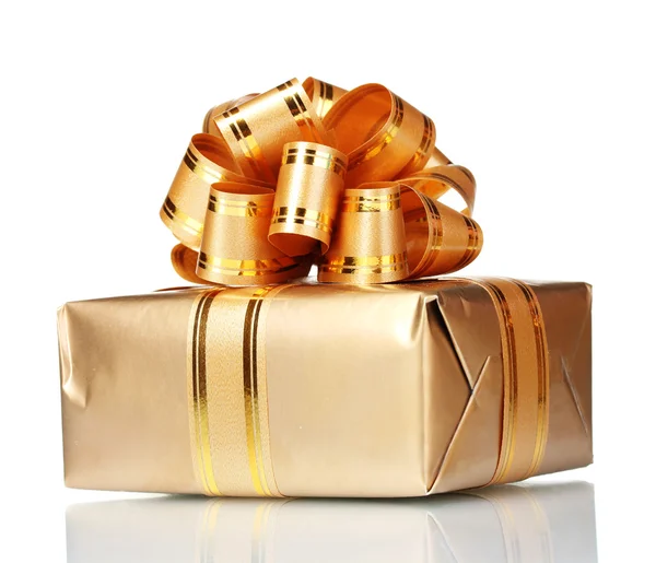 Bonito presente dourado — Fotografia de Stock
