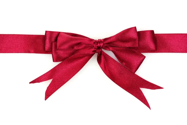 Red ribbon and bow isolated on white background Royalty Free Stock Images