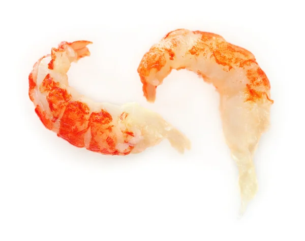 Delicious marinated shrimp isolated on white — Stok fotoğraf