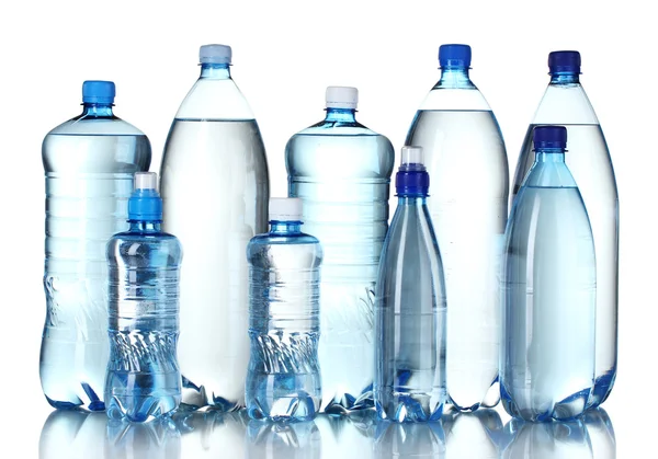 Grupa plastikowych butelek wody — Zdjęcie stockowe