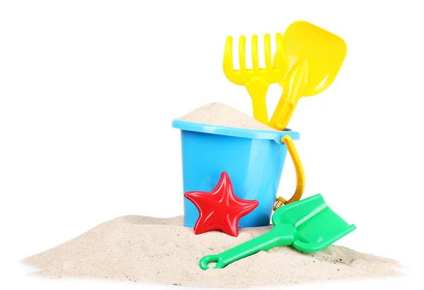 Jouets de plage pour enfants et sable — Photo