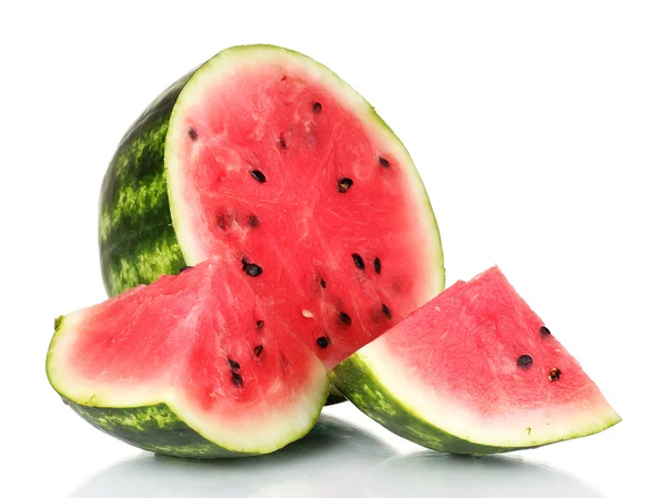 Mogen söt vattenmelon isolerad på vit — Stockfoto