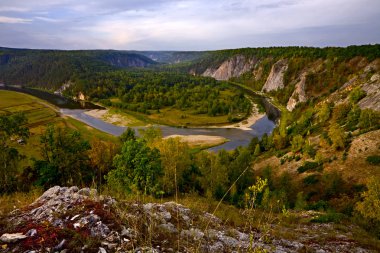 Rocks and river bend clipart