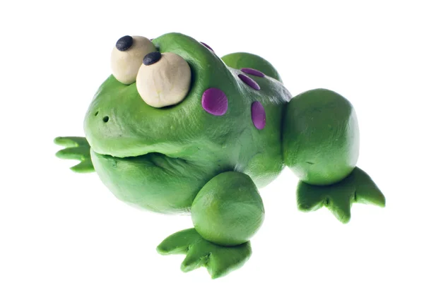 Plasticine frog — Stock Photo, Image