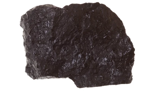 Darab szén elszigetelt fehér — Stock Fotó