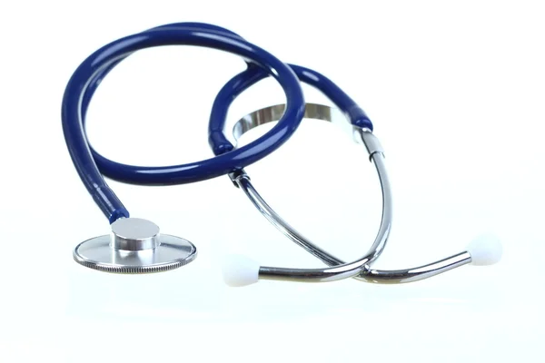 Blå stetoskop isolerad på vit — Stockfoto