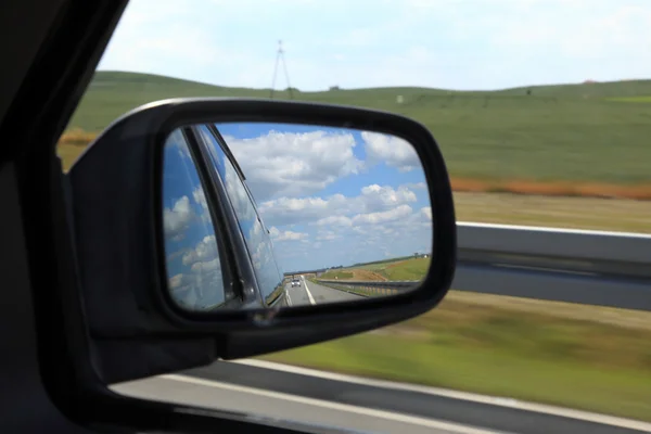 stock image Mirror of a car