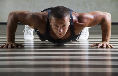 Push-ups on the floor clipart