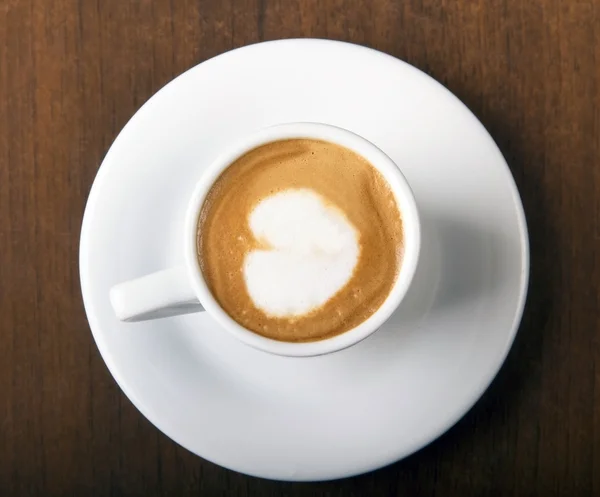 Kaffee Macchiato direkt darüber — Stockfoto