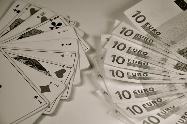 Billetes en denominaciones de 10 euros — Foto de Stock