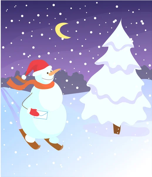 Snømann – stockvektor