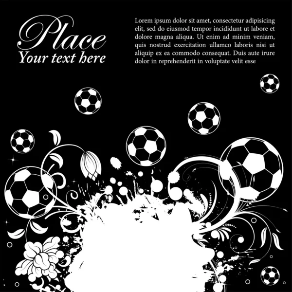 サッカー ボールのテーマ — ストックベクタ