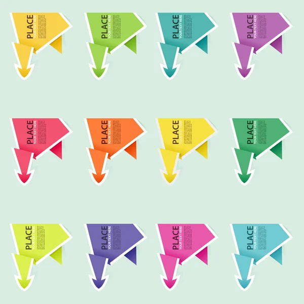 Collecter papier Origami flèche — Image vectorielle