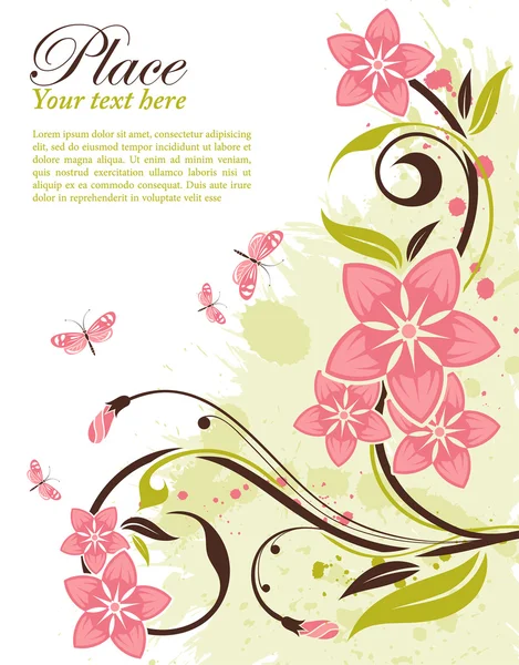 Cadre floral — Image vectorielle