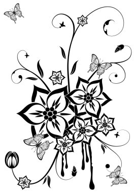 Flower theme clipart