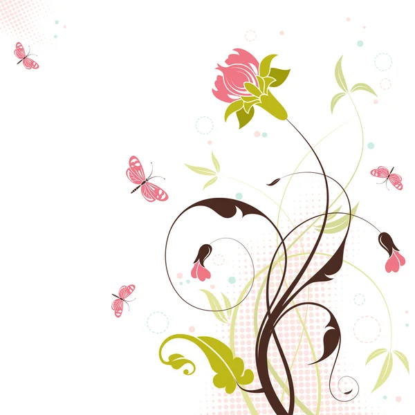 Floral theme — Stock Vector