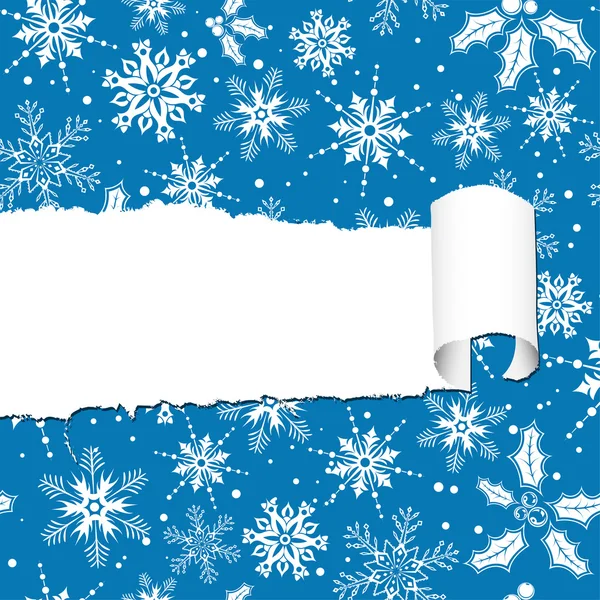 Papier de Noël déchiré — Image vectorielle