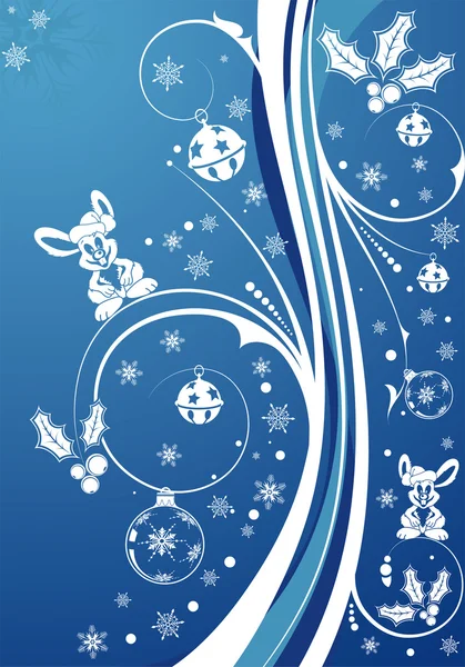 Lapin de Noël — Image vectorielle