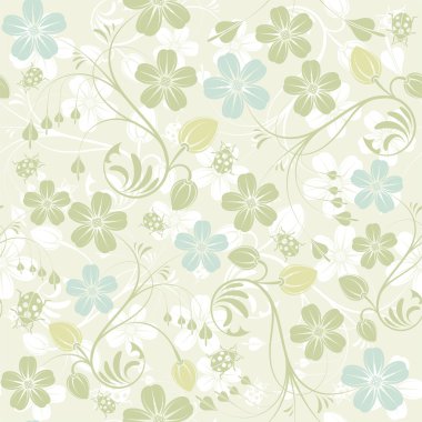 Flower seamless pattern clipart