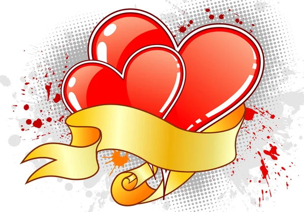 Grunge Valentines fond de journée — Image vectorielle