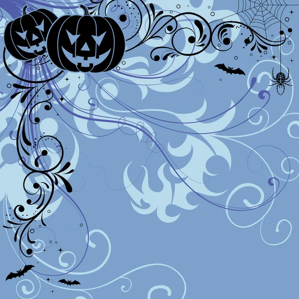 Fond d'Halloween floral — Image vectorielle