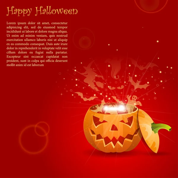 Cartão de saudação halloween — Vetor de Stock
