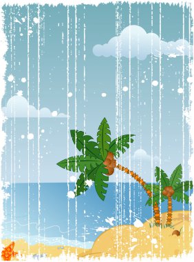 Grunge summer background clipart