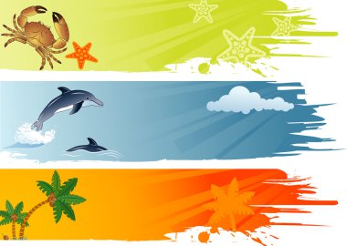 Summer banner clipart