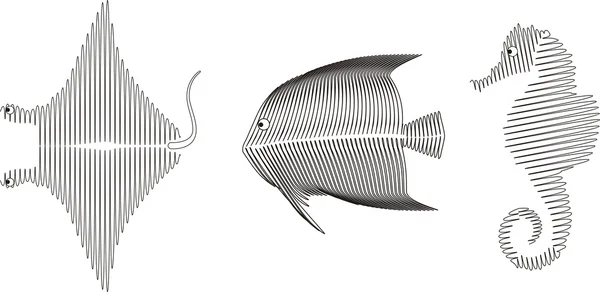 Spiral balık — Stok Vektör