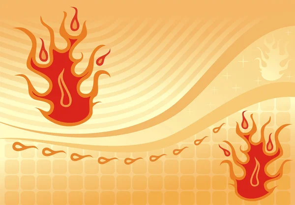 Fiery background — Stock Vector