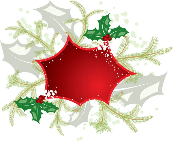 Cadre de Noël gui, éléments pour le design, vecteur — Image vectorielle