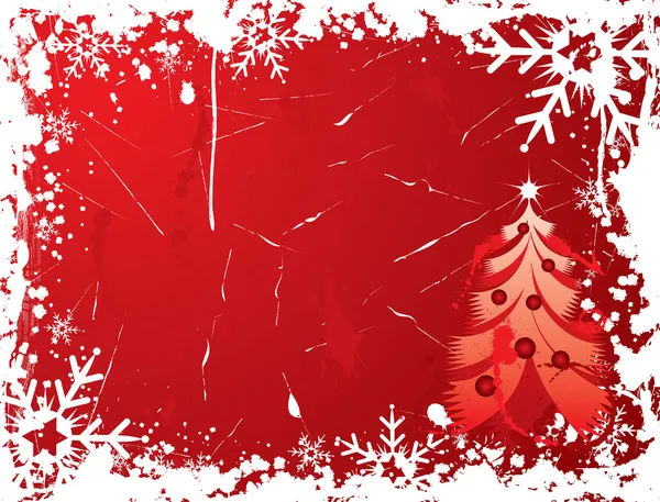Christmas Grunge Hintergrund, Vektor — Stockvektor
