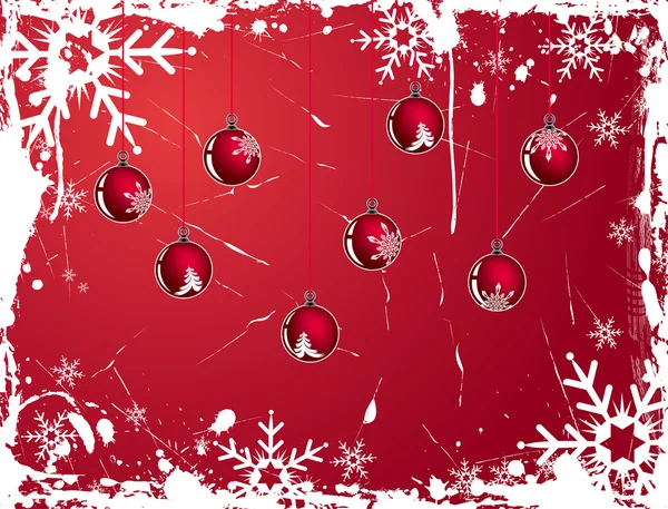 Christmas snowflake grunge background, vector — Stock Vector