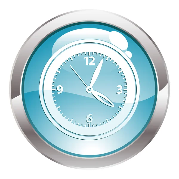Parlak düğme ile masa saati — Stok Vektör