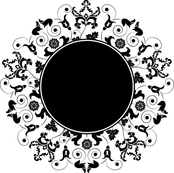 Marco floral, elemento para el diseño, vector — Archivo Imágenes Vectoriales