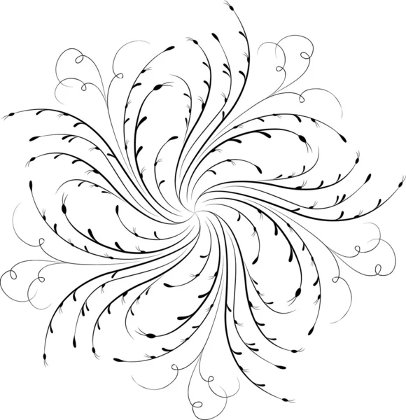 Tasarım, köşe çiçek, vector öğesi — Stok Vektör
