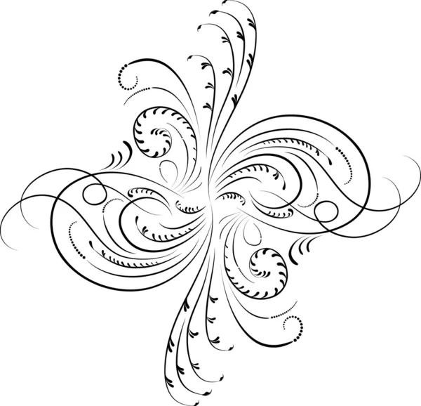 Elemen untuk desain, bunga sudut, vektor - Stok Vektor
