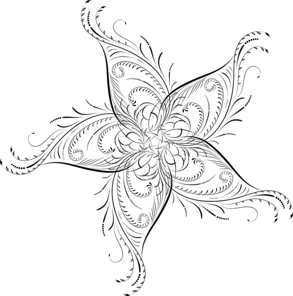 Элемент для дизайна, угловой цветок, вектор — стоковый вектор